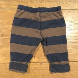 Brown and blue striped pants